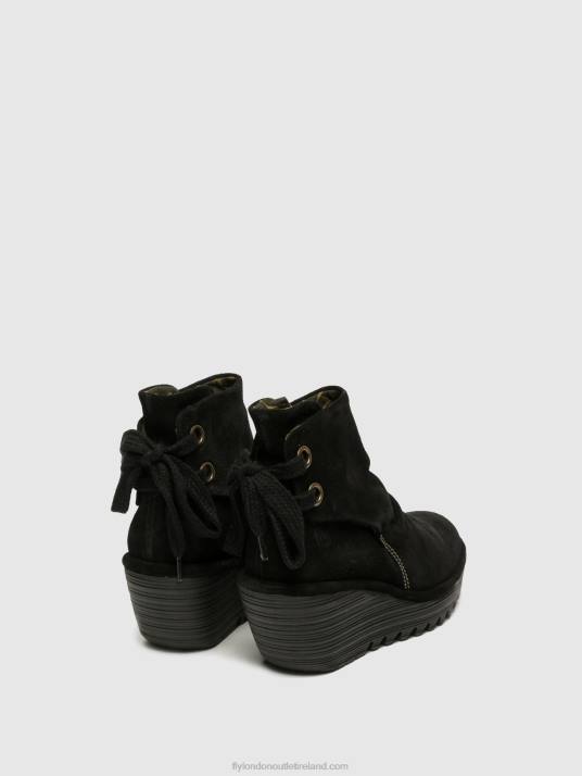 Wedge Ankle Boots Women V00W17 YAMA SUEDE BLACK Fly London