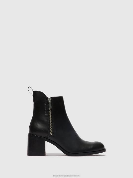 Zip Up Ankle Boots ADER912 Women V00W78 BLACK Fly London