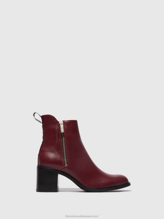 Zip Up Ankle Boots ADER912 Women V00W80 WINE Fly London