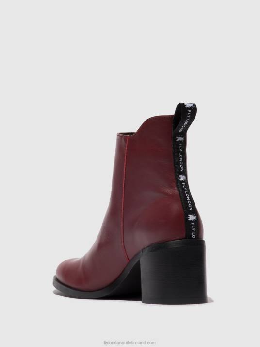 Zip Up Ankle Boots ADER912 Women V00W80 WINE Fly London