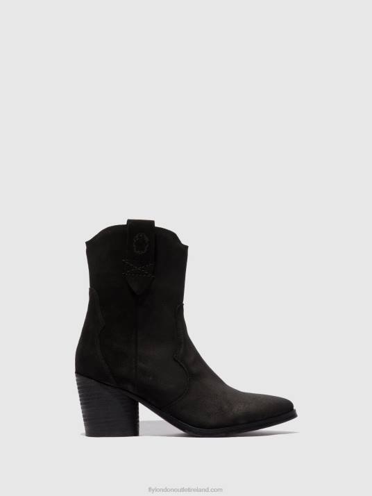 Zip Up Ankle Boots ALBA825 Women V00W188 SUEDE BLACK Fly London