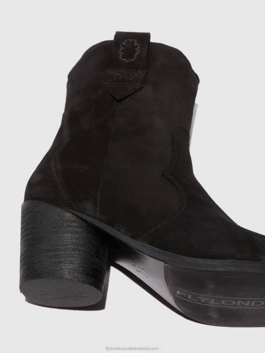 Zip Up Ankle Boots ALBA825 Women V00W188 SUEDE BLACK Fly London