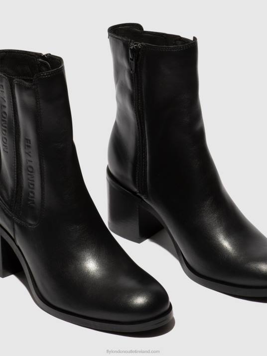 Zip Up Ankle Boots AMEL913 Women V00W70 BLACK Fly London