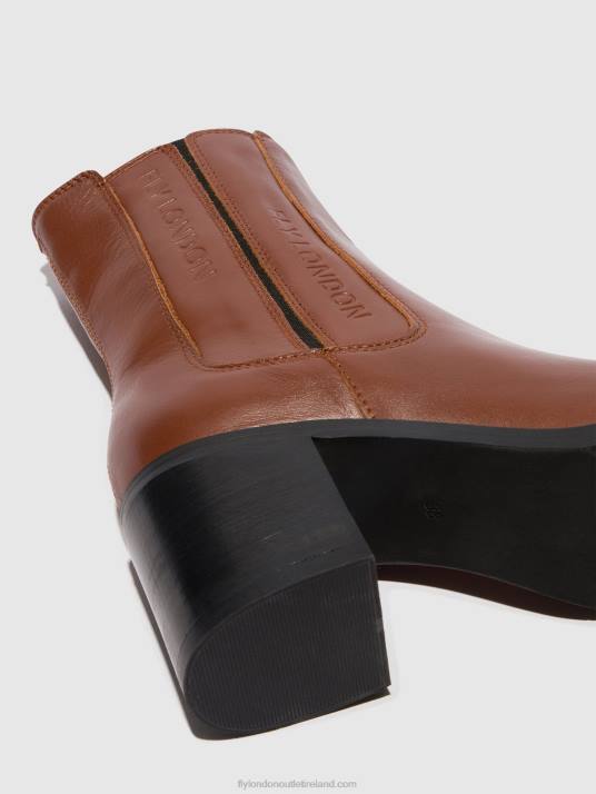 Zip Up Ankle Boots AMEL913 Women V00W71 COGNAC Fly London