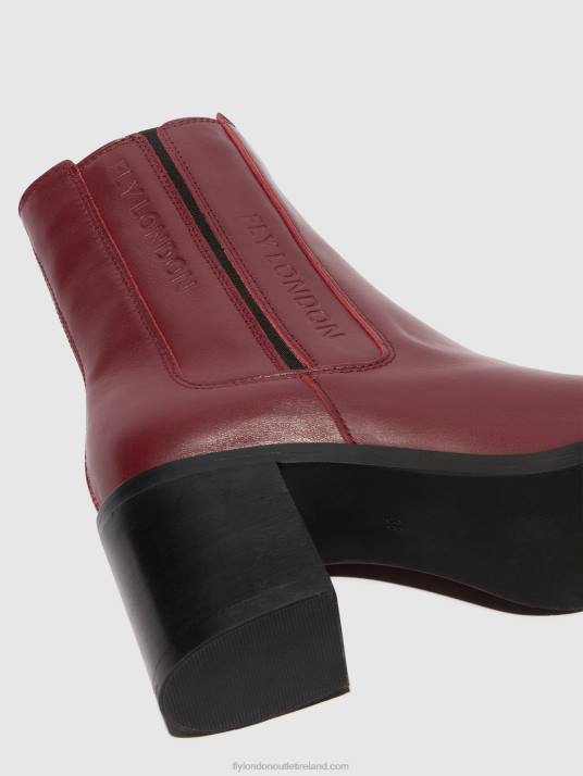 Zip Up Ankle Boots AMEL913 Women V00W72 WINE Fly London