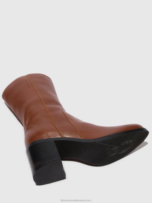 Zip Up Ankle Boots ASTA914 Women V00W74 COGNAC Fly London