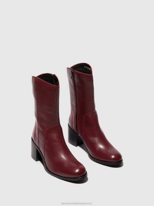 Zip Up Ankle Boots ASTA914 Women V00W75 WINE Fly London