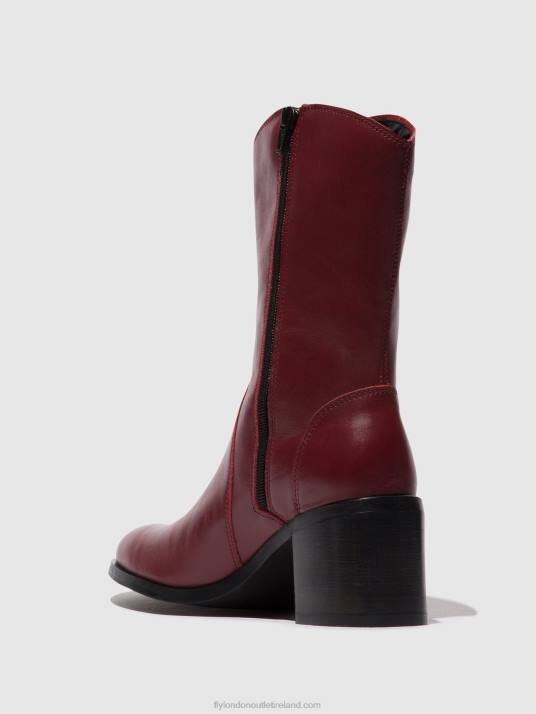 Zip Up Ankle Boots ASTA914 Women V00W75 WINE Fly London