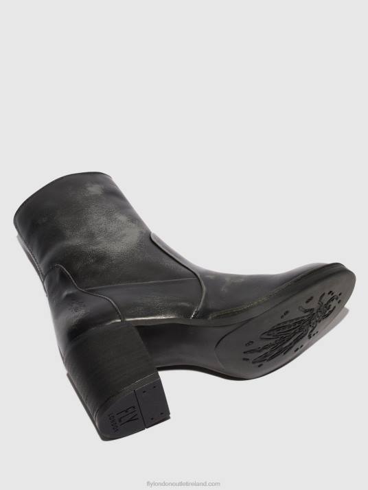 Zip Up Ankle Boots BECY097 Women V00W69 ANTHRACITE Fly London