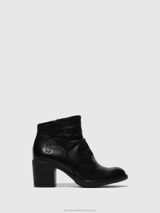 Zip Up Ankle Boots BELL061 Women V00W185 VERONA BLACK Fly London