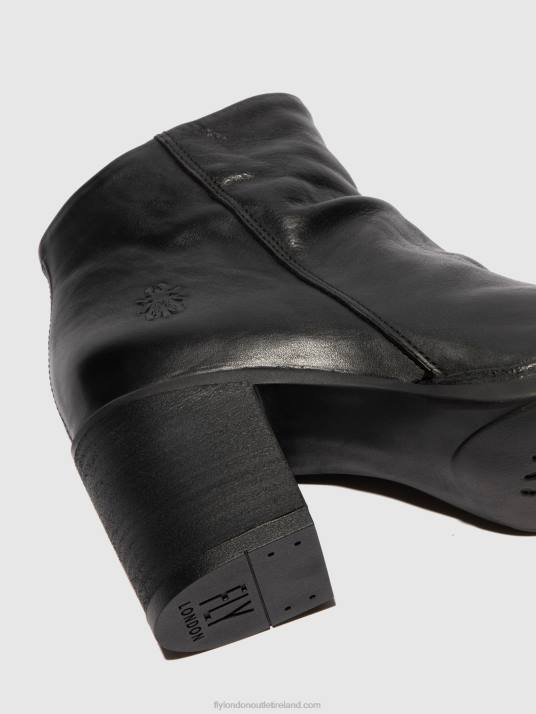 Zip Up Ankle Boots BELL061 Women V00W185 VERONA BLACK Fly London