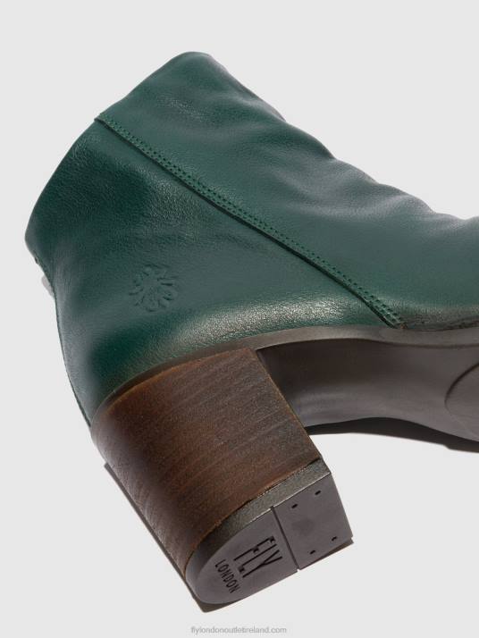 Zip Up Ankle Boots BELL061 Women V00W186 VERONA GREEN FOREST Fly London