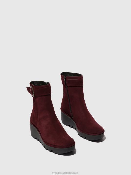 Zip Up Ankle Boots BEPP396 Women V00W62 WINE Fly London