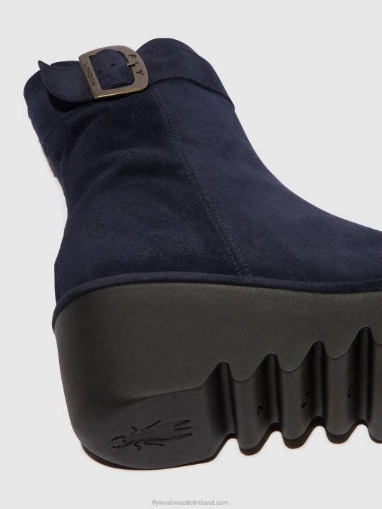 Zip Up Ankle Boots BEPP396 Women V00W65 NAVY Fly London