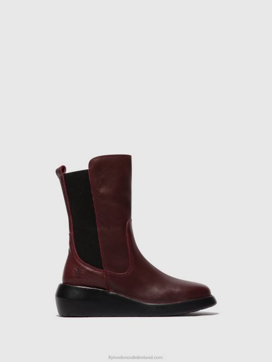 Zip Up Ankle Boots BRIN516 Women V00W64 BORDEAUX Fly London