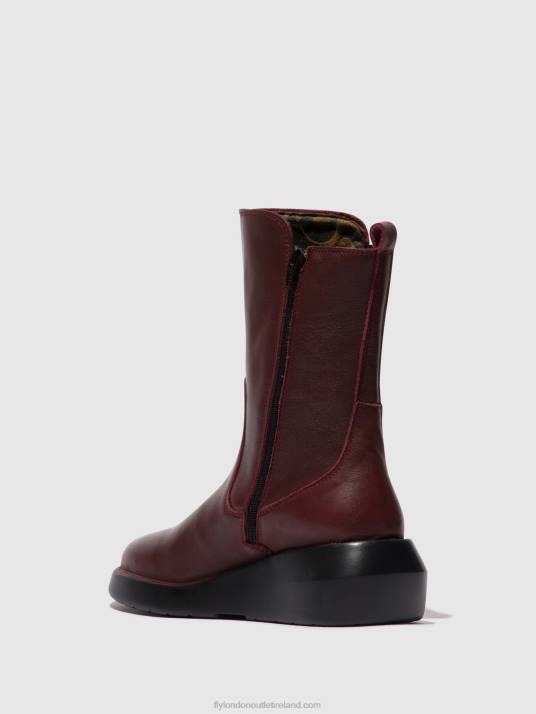 Zip Up Ankle Boots BRIN516 Women V00W64 BORDEAUX Fly London