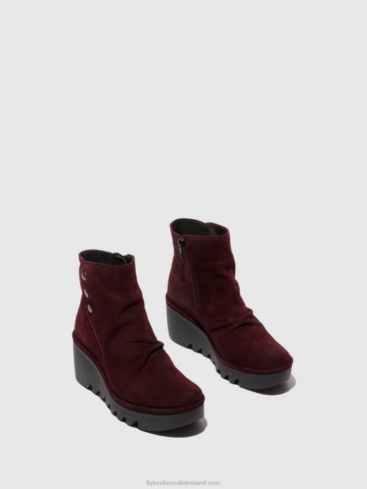 Zip Up Ankle Boots BROM344 Women V00W181 OILSUEDE WINE Fly London