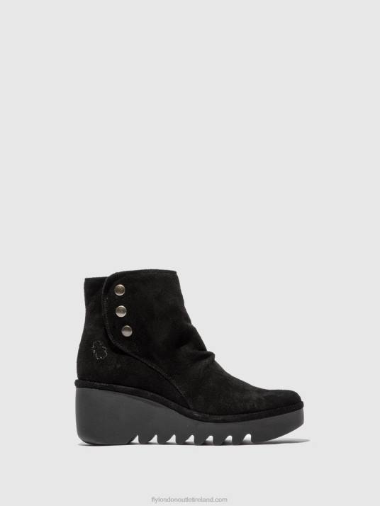 Zip Up Ankle Boots BROM344 Women V00W182 OILSUEDE BLACK Fly London