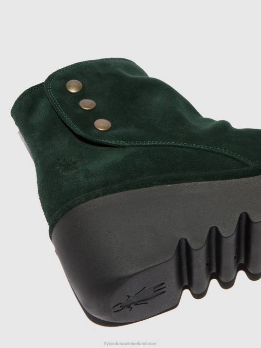 Zip Up Ankle Boots BROM344 Women V00W184 OILSUEDE GREEN FOREST Fly London
