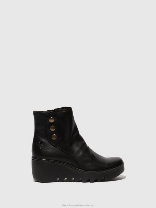 Zip Up Ankle Boots BROM344 Women V00W66 BLACK Fly London