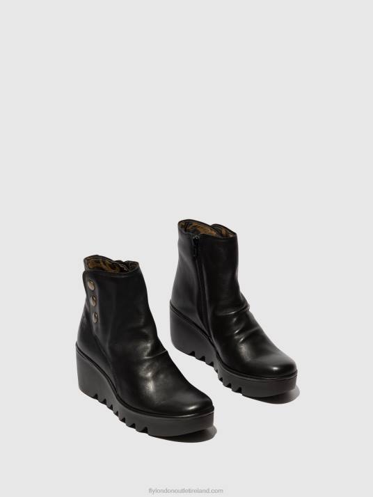Zip Up Ankle Boots BROM344 Women V00W66 BLACK Fly London