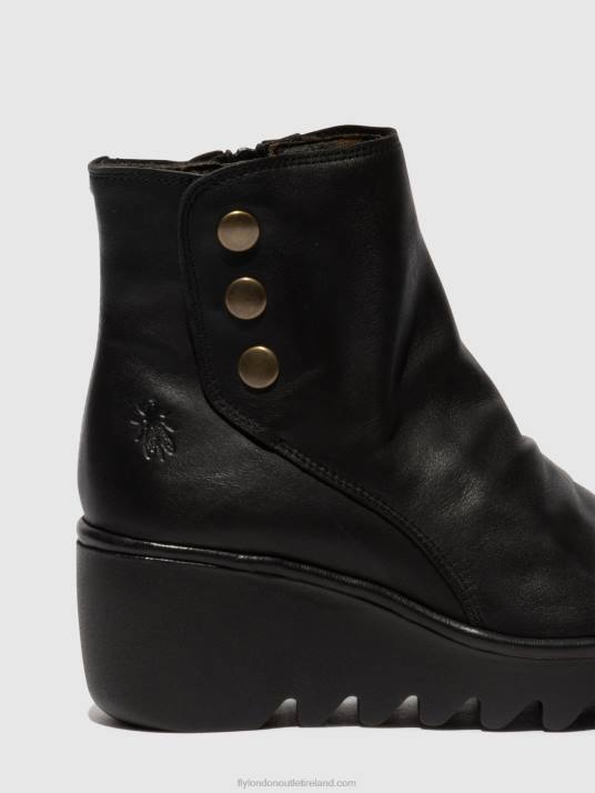 Zip Up Ankle Boots BROM344 Women V00W66 BLACK Fly London