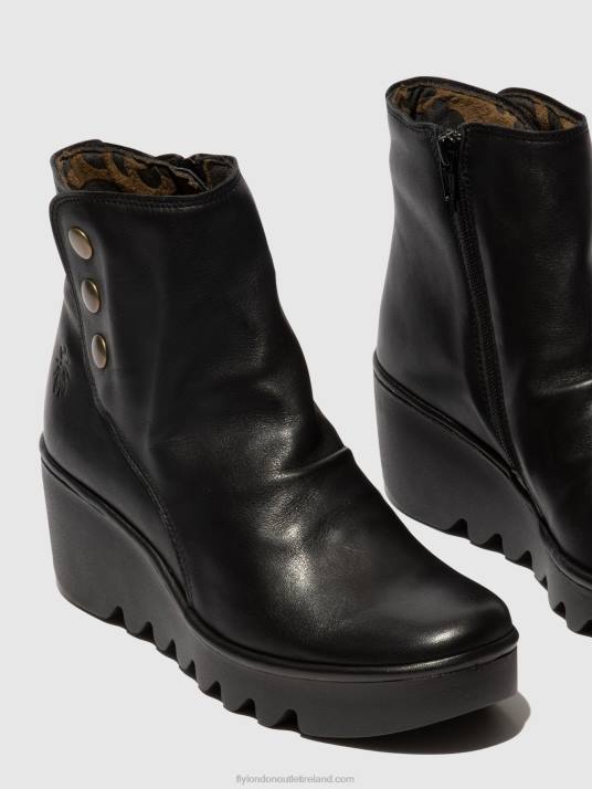 Zip Up Ankle Boots BROM344 Women V00W66 BLACK Fly London