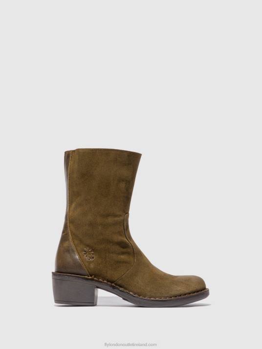 Zip Up Ankle Boots MANE073 Women V00W180 OILSUEDE/RUG SLUDGE/OLIVE Fly London
