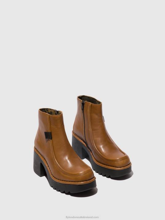 Zip Up Ankle Boots MITE249 Women V00W54 CUOIO Fly London