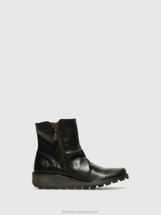 Zip Up Ankle Boots MON944 Women V00W269 BLACK Fly London
