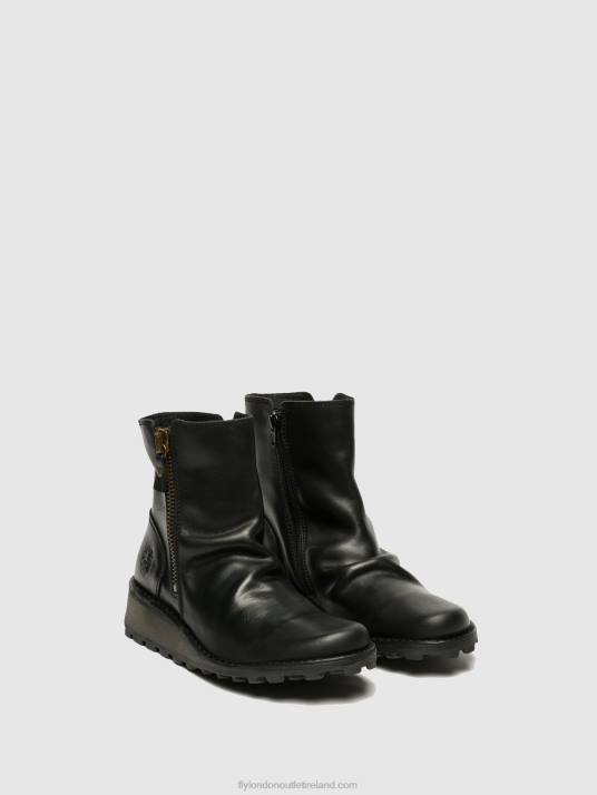 Zip Up Ankle Boots MON944 Women V00W269 BLACK Fly London