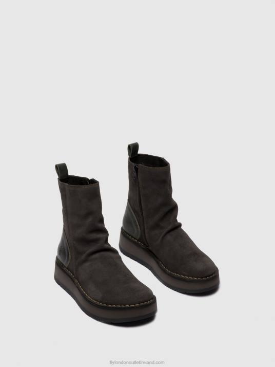 Zip Up Ankle Boots RENO053 Women V00W249 OILSUEDE/RUG DIESEL Fly London