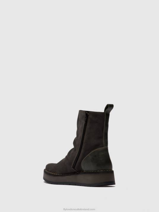 Zip Up Ankle Boots RENO053 Women V00W249 OILSUEDE/RUG DIESEL Fly London