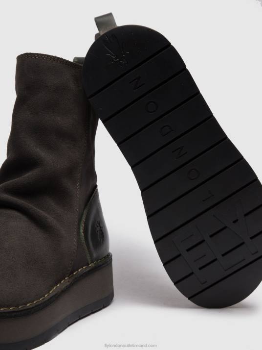 Zip Up Ankle Boots RENO053 Women V00W249 OILSUEDE/RUG DIESEL Fly London