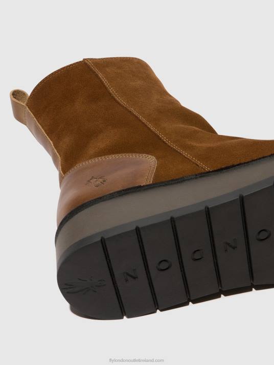 Zip Up Ankle Boots RENO053 Women V00W44 CAMEL Fly London