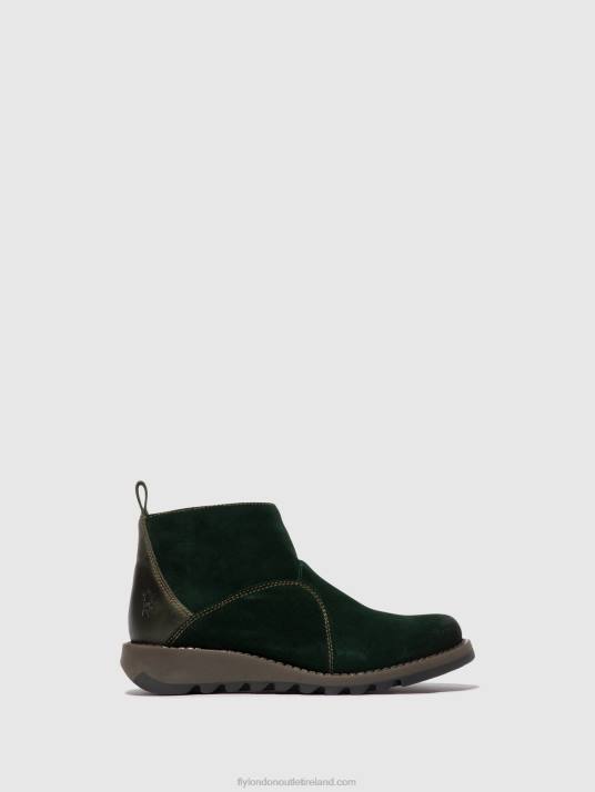 Zip Up Ankle Boots SELY918 Women V00W22 FOREST GREEN/DIESEL Fly London