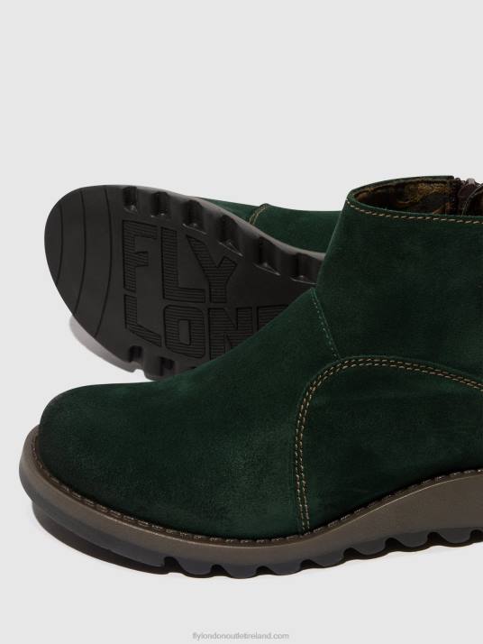 Zip Up Ankle Boots SELY918 Women V00W22 FOREST GREEN/DIESEL Fly London