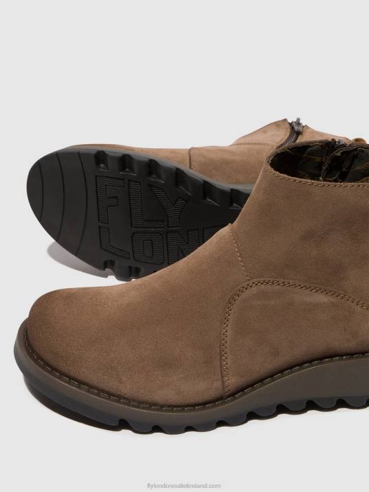 Zip Up Ankle Boots SELY918 Women V00W37 TAUPE/CAMEL Fly London