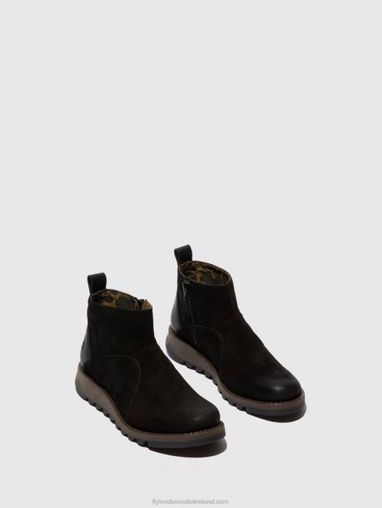 Zip Up Ankle Boots SELY918 Women V00W45 BLACK Fly London