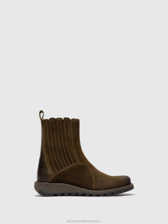 Zip Up Ankle Boots SUZY899 Women V00W36 SLUDGE/OLIVE Fly London