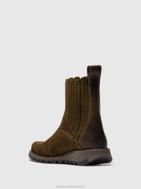 Zip Up Ankle Boots SUZY899 Women V00W36 SLUDGE/OLIVE Fly London