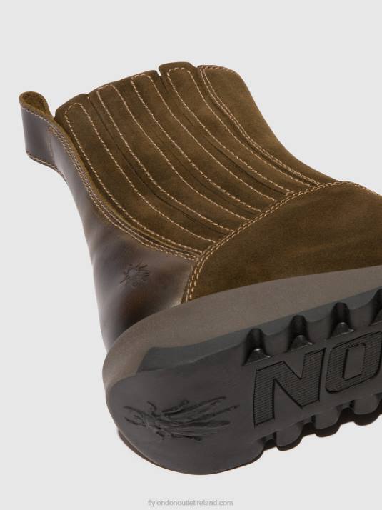 Zip Up Ankle Boots SUZY899 Women V00W36 SLUDGE/OLIVE Fly London