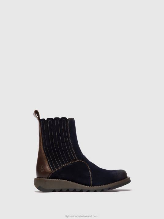 Zip Up Ankle Boots SUZY899 Women V00W41 NAVY/DK. BROWN Fly London