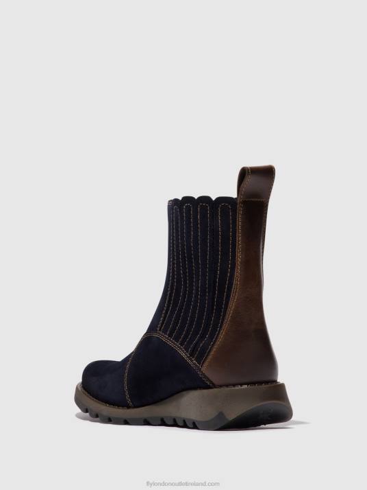 Zip Up Ankle Boots SUZY899 Women V00W41 NAVY/DK. BROWN Fly London