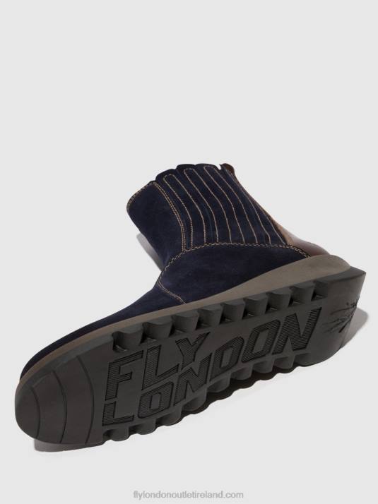 Zip Up Ankle Boots SUZY899 Women V00W41 NAVY/DK. BROWN Fly London