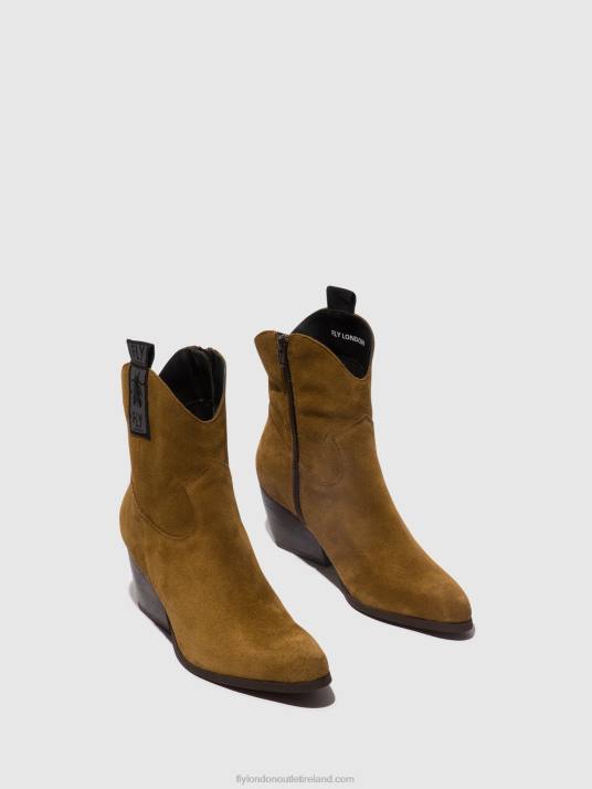 Zip Up Ankle Boots TABB905 Women V00W32 CAMEL Fly London