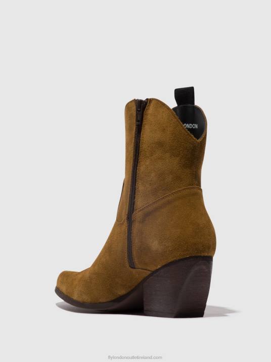 Zip Up Ankle Boots TABB905 Women V00W32 CAMEL Fly London