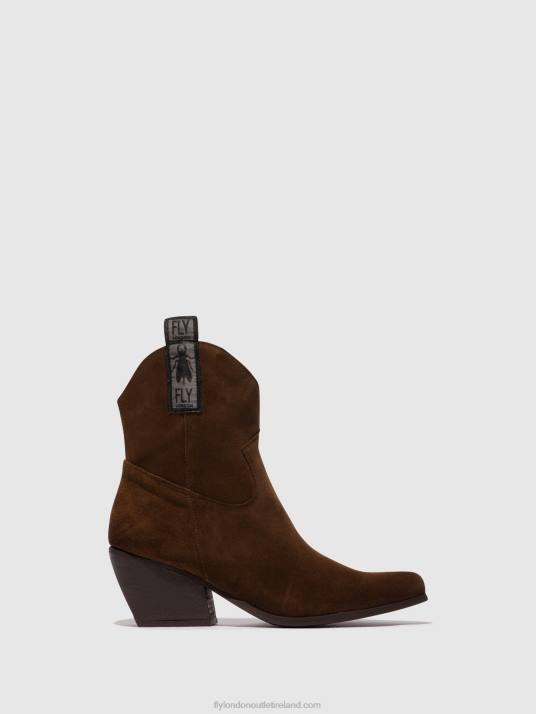 Zip Up Ankle Boots TABB905 Women V00W33 CHOCOLATE Fly London