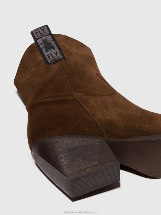 Zip Up Ankle Boots TABB905 Women V00W33 CHOCOLATE Fly London