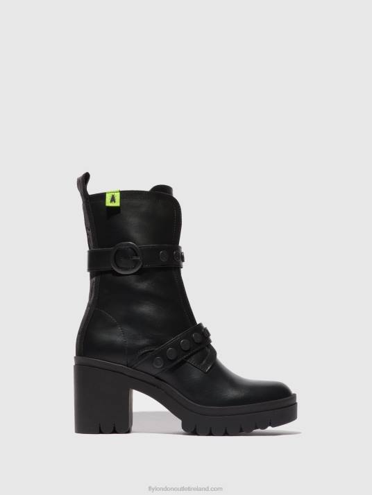 Zip Up Ankle Boots TAMA888 Women V00W160 NAUSICA BLACK Fly London